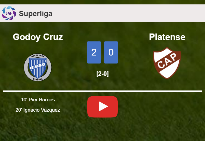 Godoy Cruz overcomes Platense 2-0 on Monday. HIGHLIGHTS
