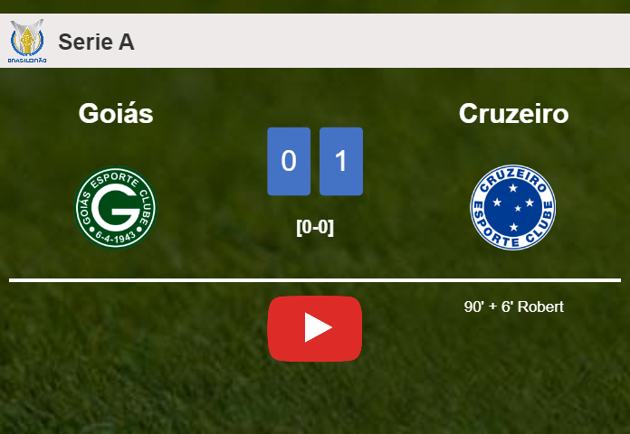 Cruzeiro prevails over Goiás 1-0 with a late goal scored by Robert. HIGHLIGHTS