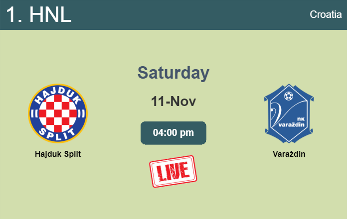 How to watch Hajduk Split vs. Varaždin on live stream and at what time