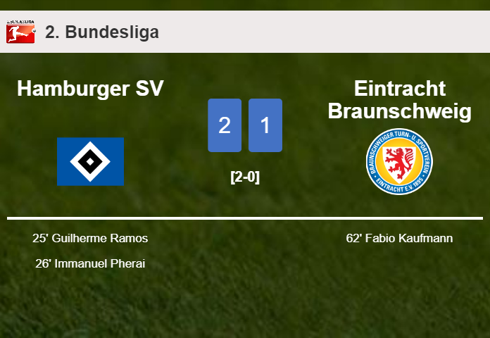 Hamburger SV conquers Eintracht Braunschweig 2-1