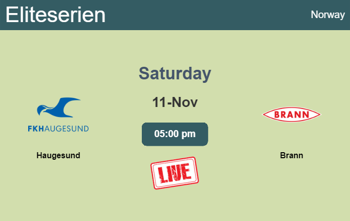 How to watch Haugesund vs. Brann on live stream and at what time