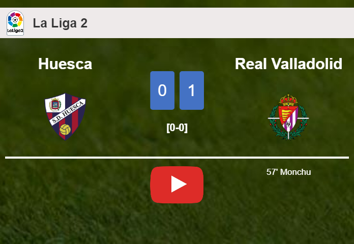 Real Valladolid defeats Huesca 1-0 with a goal scored by Monchu. HIGHLIGHTS