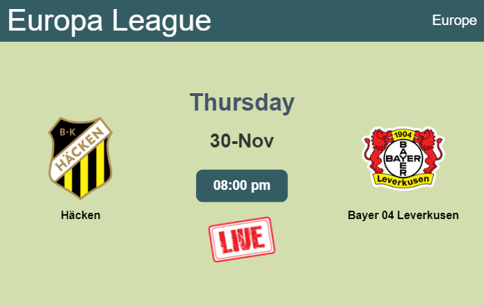 How to watch Häcken vs. Bayer 04 Leverkusen on live stream and at what time