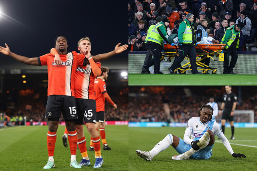 Injury Woes For Crystal Palace As Cheick Doucoure And Eberechi Eze Were Forced Off In Luton Town's Defeat