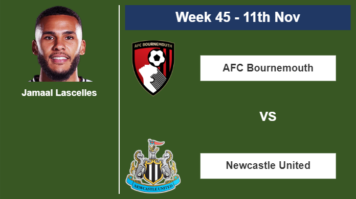 FANTASY PREMIER LEAGUE. Jamaal Lascelles stats before the encounter against AFC Bournemouth on Saturday 11th of November for the 45th week.