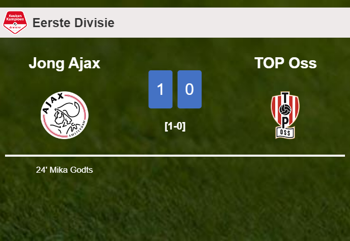 Jong Ajax prevails over TOP Oss 1-0 with a goal scored by M. Godts