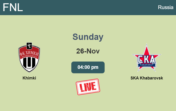How to watch Khimki vs. SKA Khabarovsk on live stream and at what time