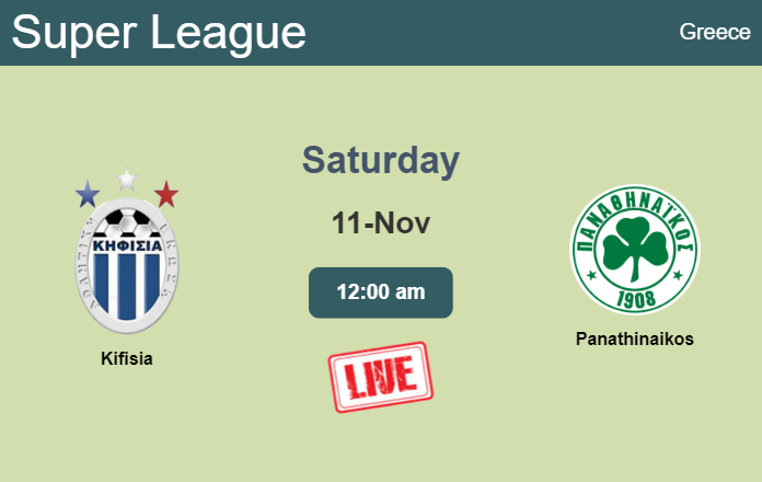 How to watch Kifisia vs. Panathinaikos on live stream and at what time