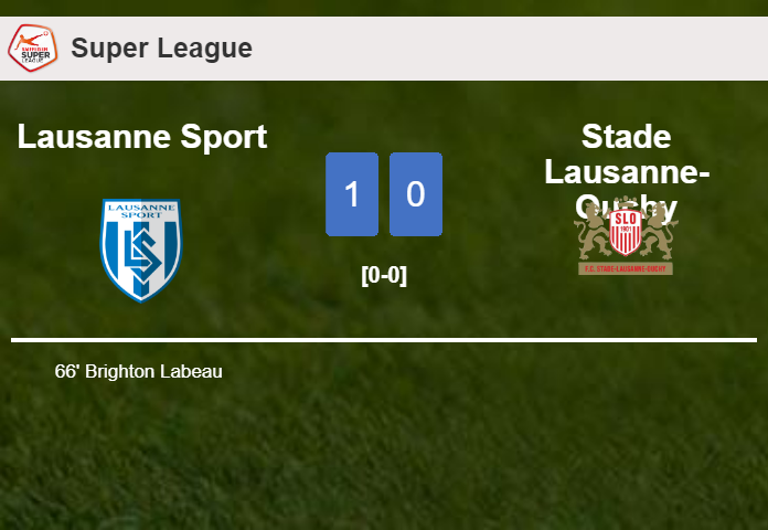 Lausanne Sport tops Stade Lausanne-Ouchy 1-0 with a goal scored by B. Labeau 
