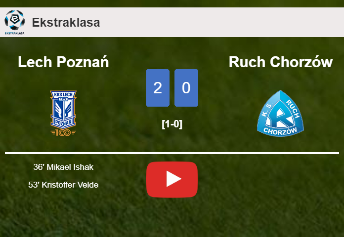 Lech Poznań surprises Ruch Chorzów with a 2-0 win. HIGHLIGHTS