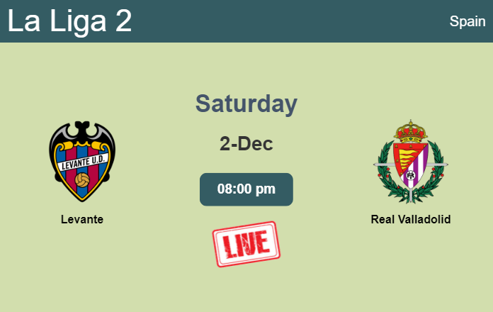 How to watch Levante vs. Real Valladolid on live stream and at what time