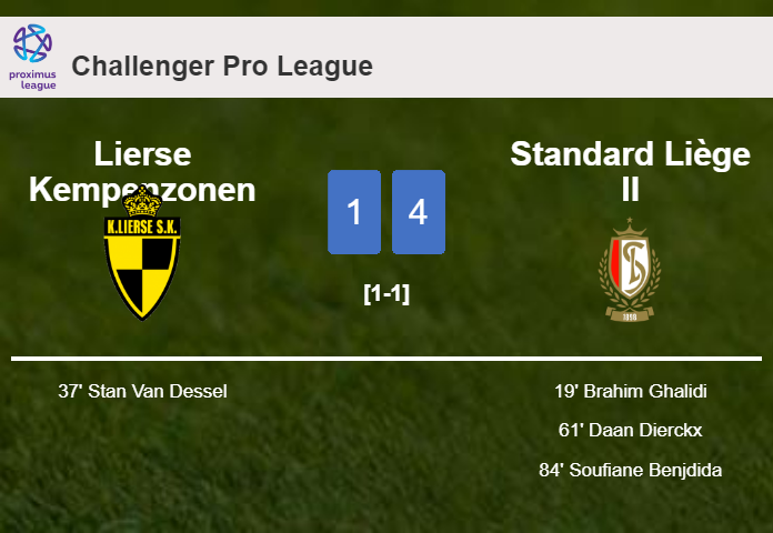 Standard Liège II prevails over Lierse Kempenzonen 4-1