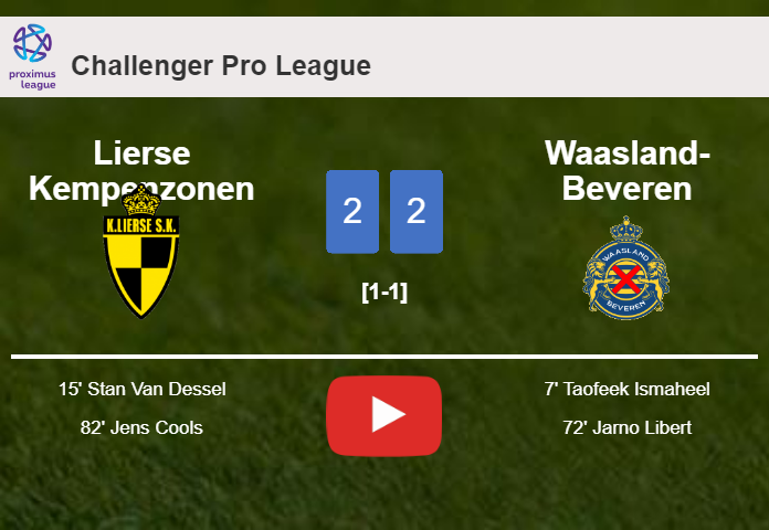 Lierse Kempenzonen and Waasland-Beveren draw 2-2 on Saturday. HIGHLIGHTS