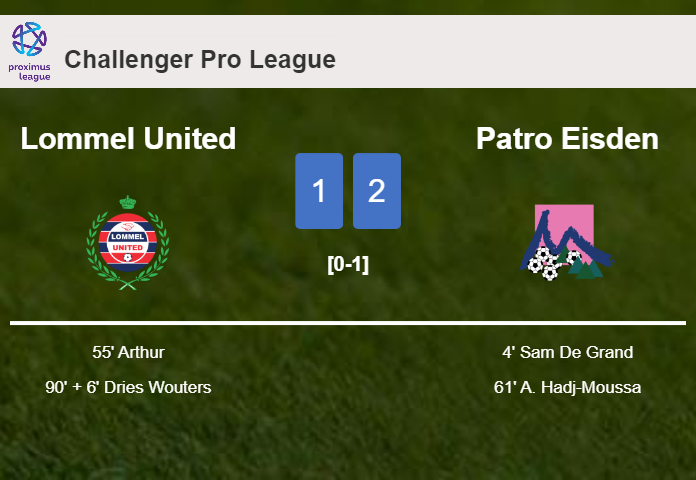 Patro Eisden clutches a 2-1 win against Lommel United