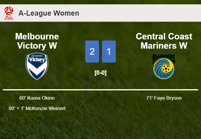 Melbourne Victory W grabs a 2-1 win against Central Coast Mariners W