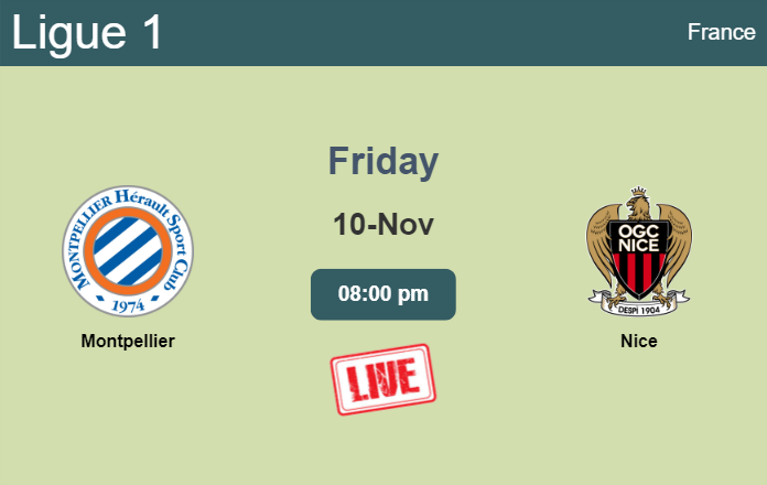 How to watch Montpellier vs. Nice on live stream and at what time
