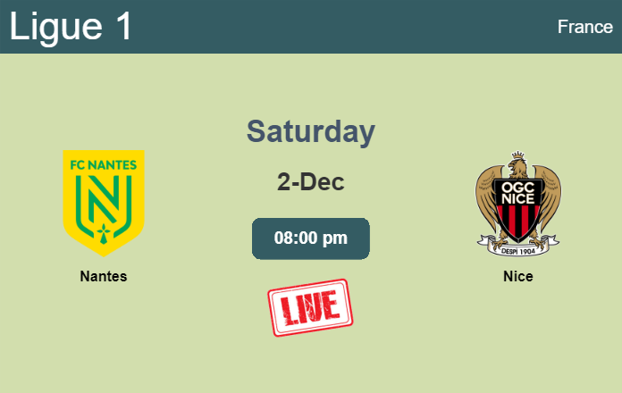 How to watch Nantes vs. Nice on live stream and at what time