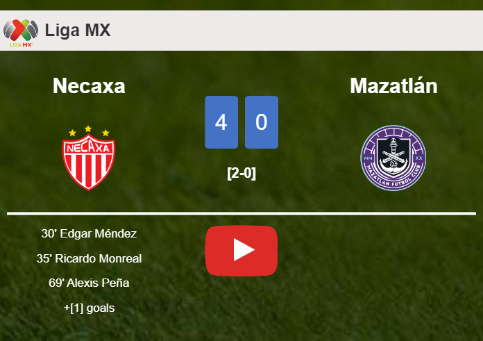Necaxa crushes Mazatlán 4-0 after playing a fantastic match. HIGHLIGHTS