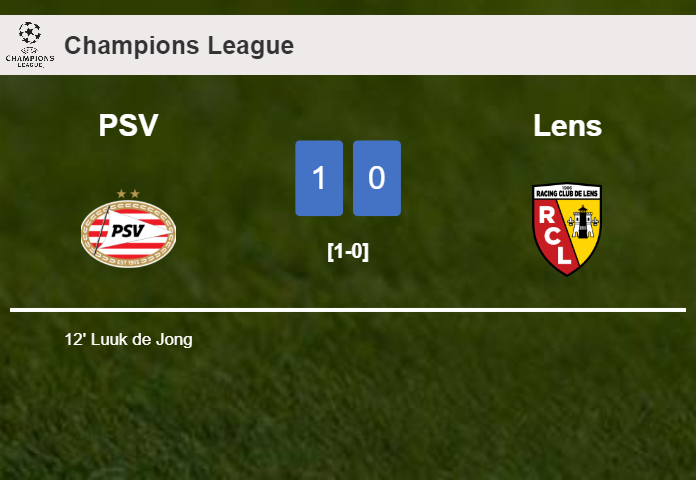PSV overcomes Lens 1-0 with a goal scored by L. de