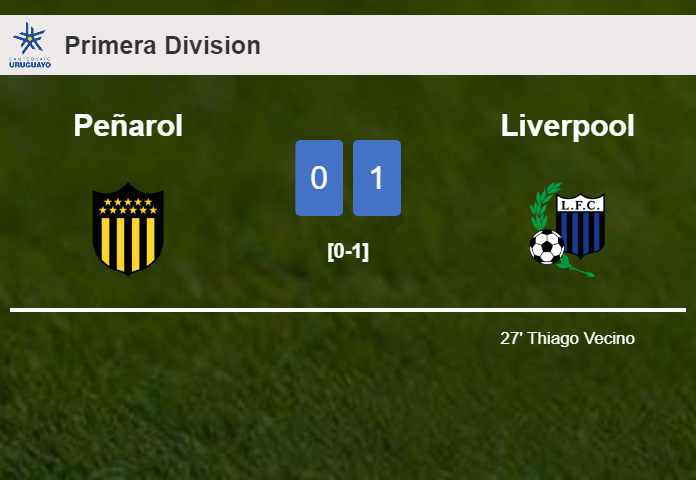 Liverpool beats Peñarol 1-0 with a goal scored by T. Vecino