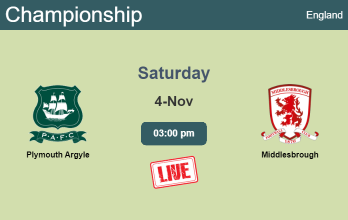 How to watch Plymouth Argyle vs. Middlesbrough on live stream and at what time