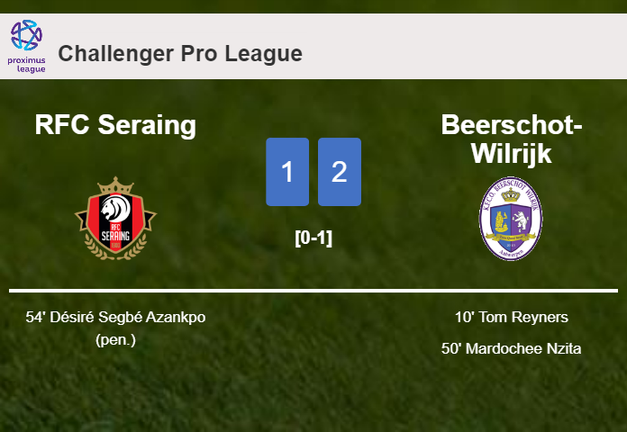 Beerschot-Wilrijk beats RFC Seraing 2-1