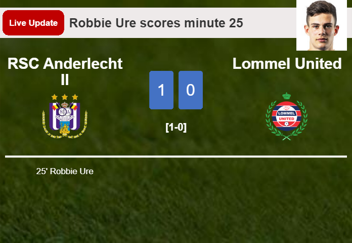 RSC Anderlecht II vs Lommel United live updates: Robbie Ure scores opening goal in Challenger Pro League match (1-0)