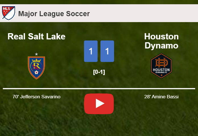 Real Salt Lake and Houston Dynamo draw 1-1 after Amine Bassi squandered a penalty. HIGHLIGHTS