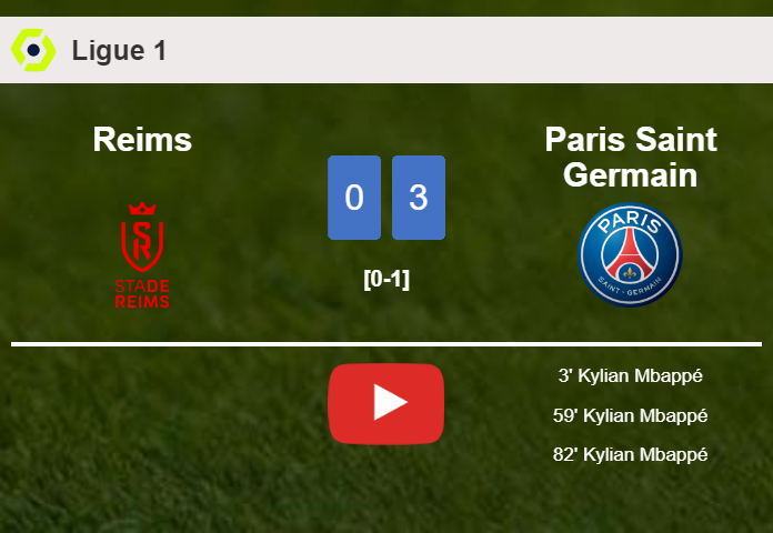 Paris Saint Germain liquidates Reims with 3 goals from K. Mbappé. HIGHLIGHTS