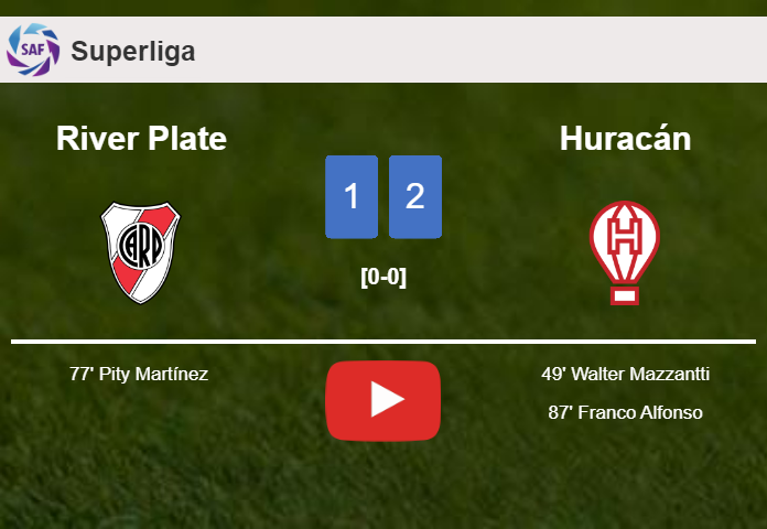Huracán snatches a 2-1 win against River Plate. HIGHLIGHTS