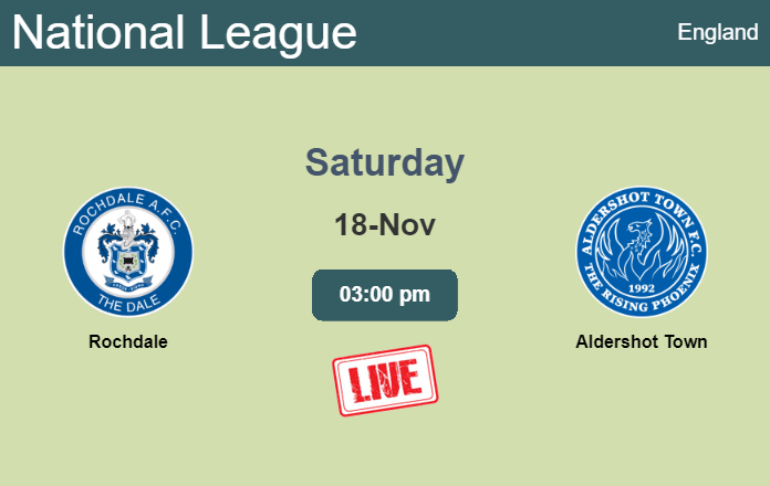 How to watch Rochdale vs. Aldershot Town on live stream and at what time