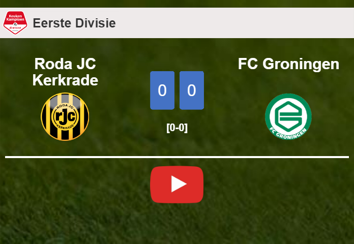 FC Groningen stops Roda JC Kerkrade with a 0-0 draw. HIGHLIGHTS