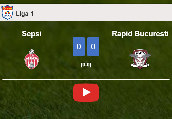 Sepsi draws 0-0 with Rapid Bucuresti on Friday. HIGHLIGHTS