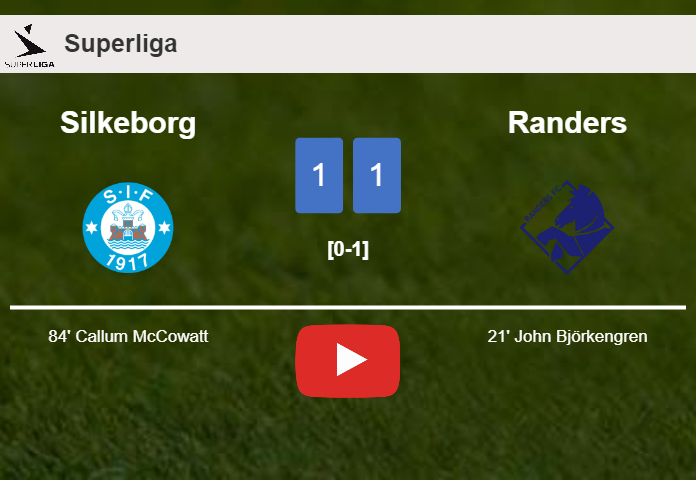 Silkeborg and Randers draw 1-1 after Søren Tengstedt didn't score a penalty. HIGHLIGHTS