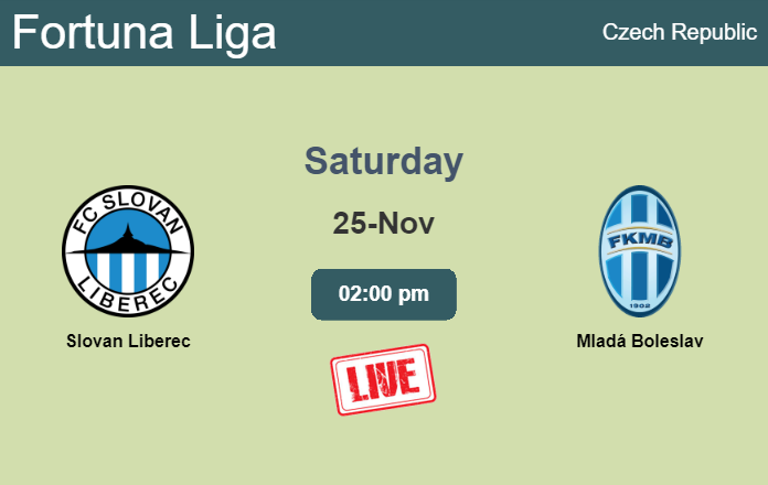 How to watch Slovan Liberec vs. Mladá Boleslav on live stream and at what time