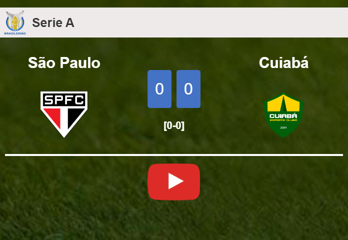 São Paulo draws 0-0 with Cuiabá on Sunday. HIGHLIGHTS