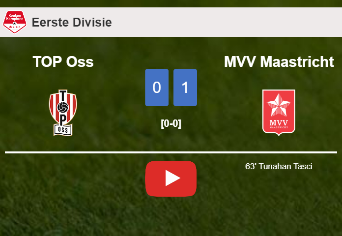 MVV Maastricht defeats TOP Oss 1-0 with a goal scored by T. Tasci. HIGHLIGHTS