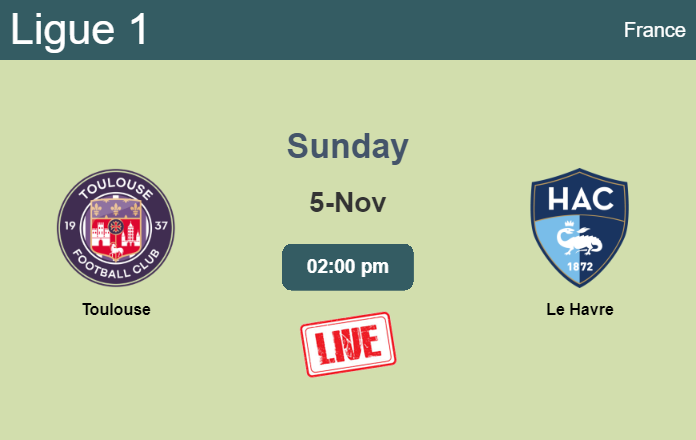 How to watch Toulouse vs. Le Havre on live stream and at what time