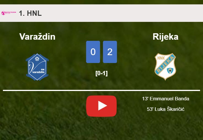 Rijeka conquers Varaždin 2-0 on Saturday. HIGHLIGHTS
