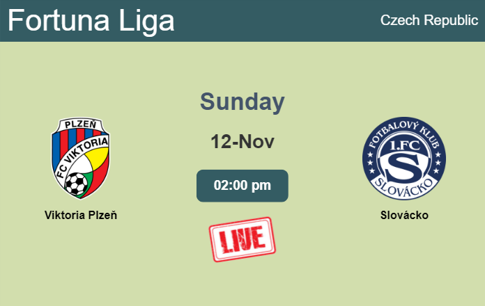 How to watch Viktoria Plzeň vs. Slovácko on live stream and at what time