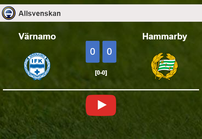 Värnamo draws 0-0 with Hammarby on Saturday. HIGHLIGHTS