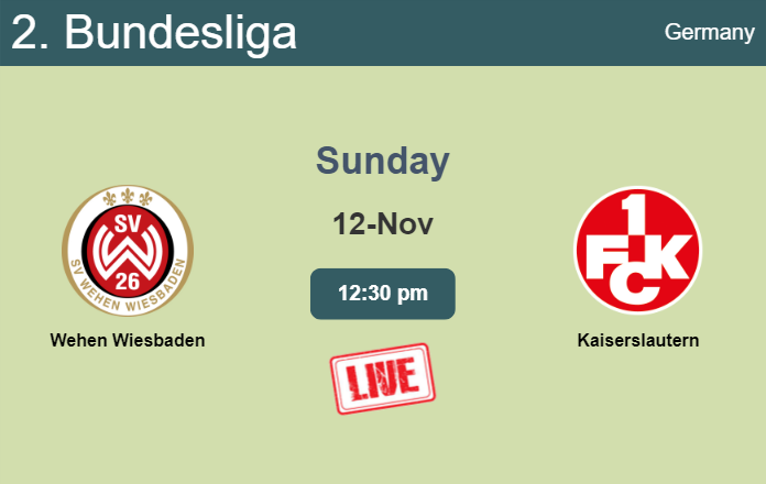 How to watch Wehen Wiesbaden vs. Kaiserslautern on live stream and at what time