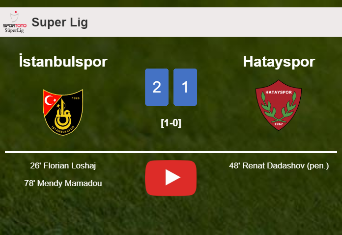İstanbulspor prevails over Hatayspor 2-1. HIGHLIGHTS