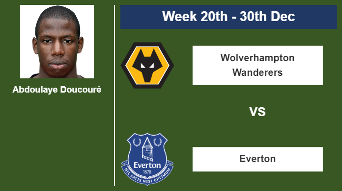 FANTASY PREMIER LEAGUE. Abdoulaye Doucouré statistics before playing vs Wolverhampton Wanderers on Saturday 30th of December for the 20th week.