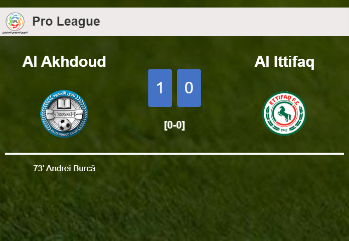 Al Akhdoud beats Al Ittifaq 1-0 with a goal scored by A. Burcă
