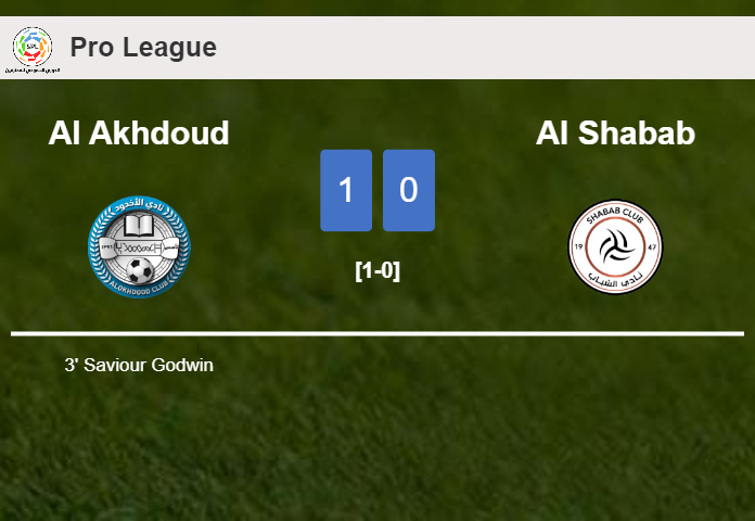 Al Akhdoud beats Al Shabab 1-0 with a goal scored by S. Godwin