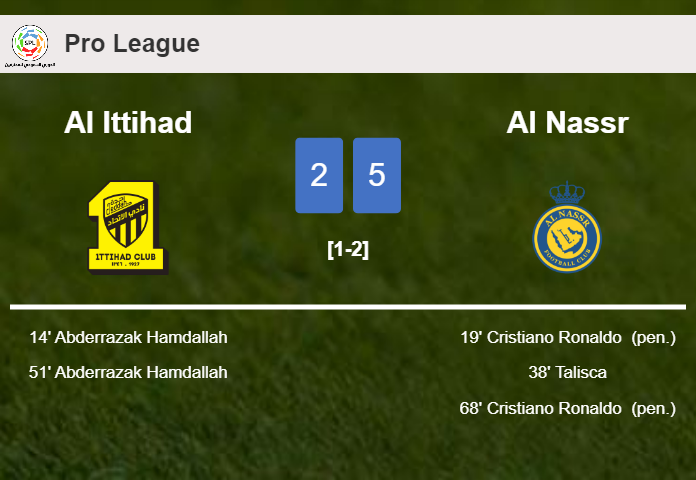 Al Nassr defeats Al Ittihad 5-2 after playing a incredible match