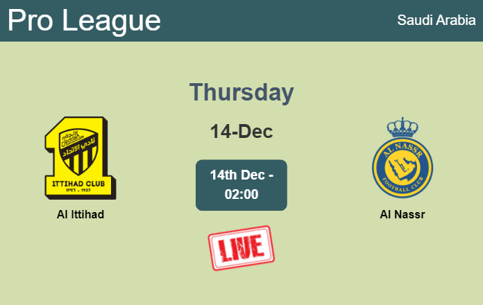 How to watch Al Ittihad vs. Al Nassr on live stream and at what time