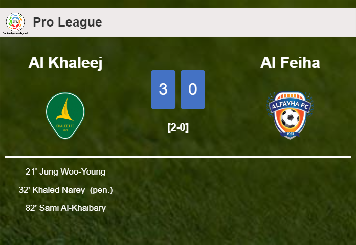 Al Khaleej defeats Al Feiha 3-0
