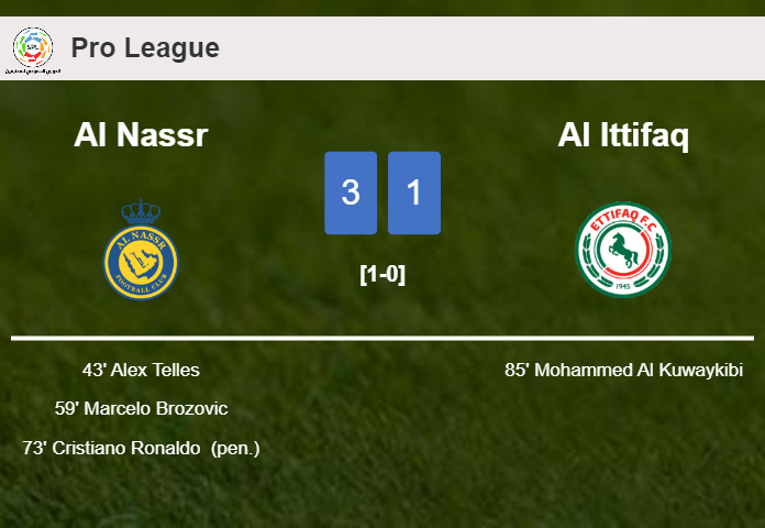 Al Nassr defeats Al Ittifaq 3-1
